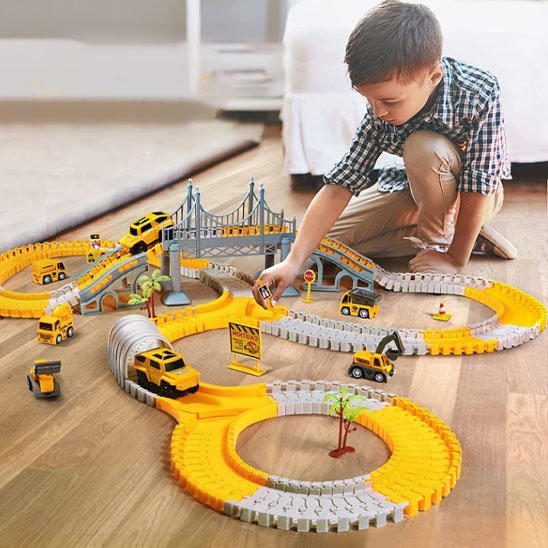 Circuit voiture enfant | Modulable Coloré - Éveil Jeu Jouet