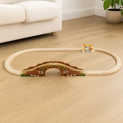 Circuit train en bois | Éducatif - Éveil Jeu Jouet
