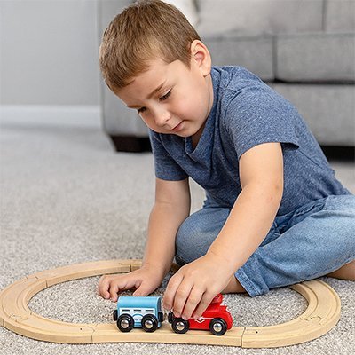 Circuit train en bois | Éducatif - Éveil Jeu Jouet