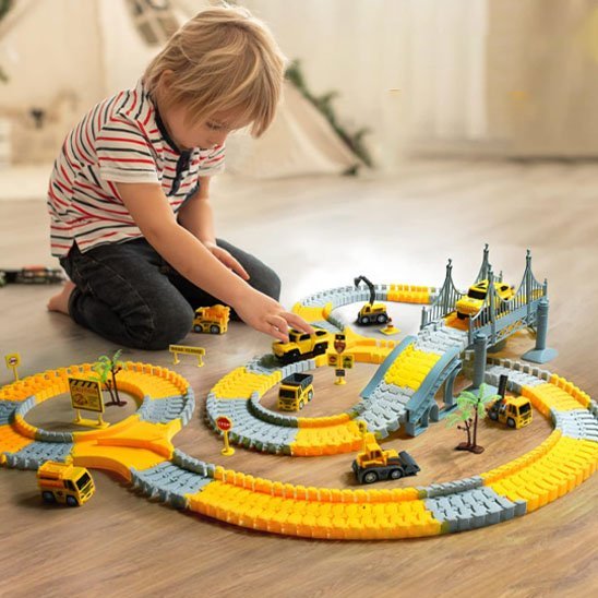 Circuit voiture enfant | Modulable Coloré - Éveil Jeu Jouet