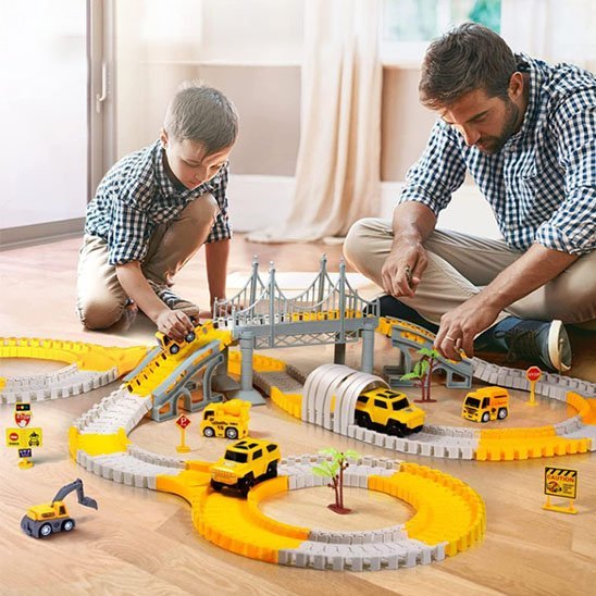 Circuit voiture enfant | Modulable Coloré - Éveil Jeu Jouet