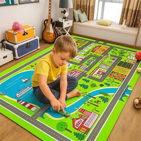Tapis circuit voiture | Playful Adventures - Éveil Jeu Jouet