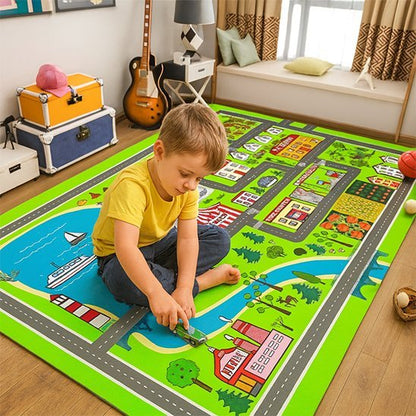 Tapis circuit voiture | Playful Adventures - Éveil Jeu Jouet