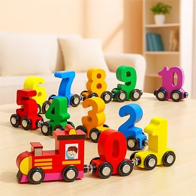 Train en bois | Éducatif - Éveil Jeu Jouet