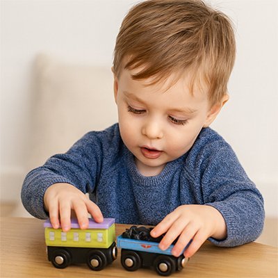 Train en bois | Éducatif Durable - Éveil Jeu Jouet