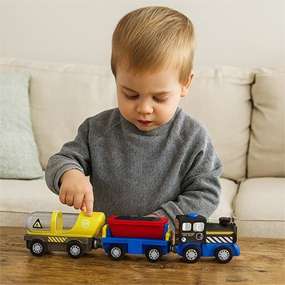 Train pour circuit en bois | Fabrication Européenne - Éveil Jeu Jouet