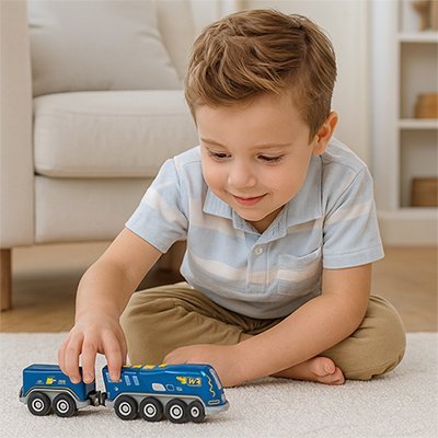 Train pour circuit en bois | Fabrication Européenne - Éveil Jeu Jouet