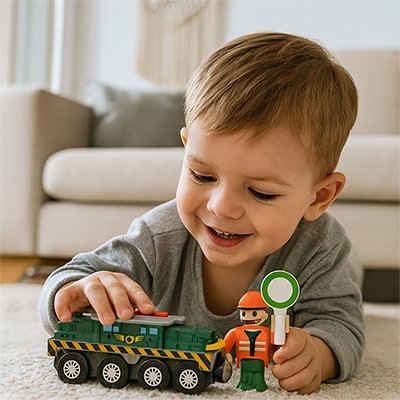 Train pour circuit en bois | Fabrication Européenne - Éveil Jeu Jouet